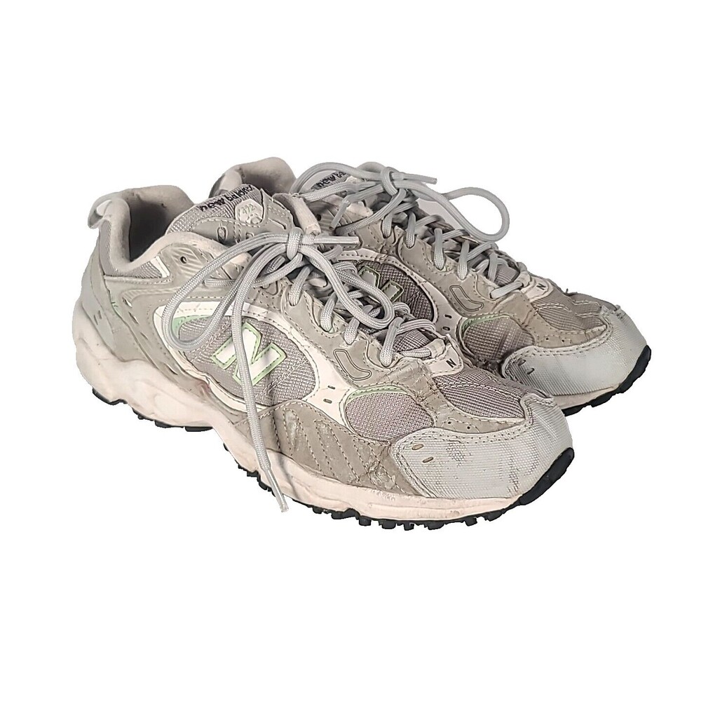 New Balance All Terrain Running Shoes Womens Size 9.5 Gray Green White VTG- USA